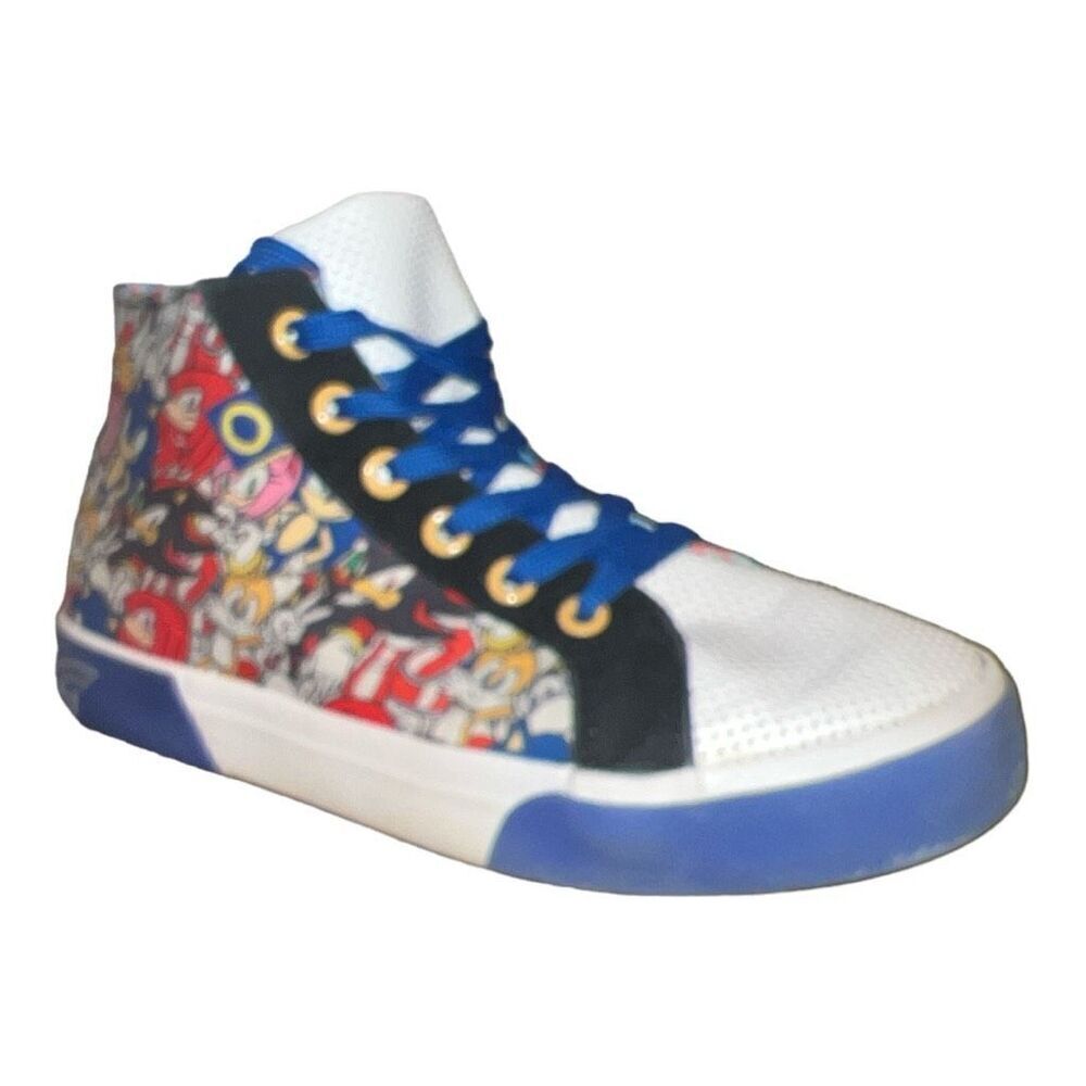 Sonic The Hedgehog Sneakers Sega Ground Up Size 4 Youth High Top Lace Up